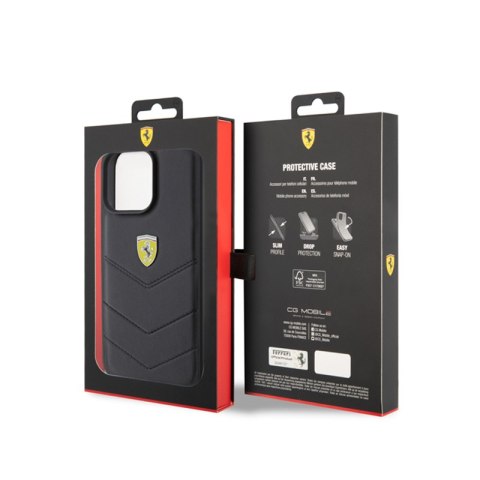 Ferrari Quilted Metal Logo - Etui iPhone 15 Pro Max (czarny) Ferrari Quilted Metal Logo - Etui iPhone 15 Pro Max (czarny)