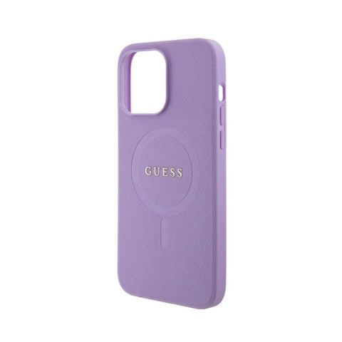 Guess Saffiano MagSafe - Etui iPhone 15 Pro Max (fioletowy) Guess Saffiano MagSafe - Etui iPhone 15 Pro Max (fioletowy)
