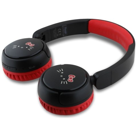 Hello Kitty Face Logo - Bezprzewodowe słuchawki nauszne Bluetooth V5.3 (czerwony) Hello Kitty Face Logo - Bezprzewodowe słuchawki nauszne Bluetooth V5.3 (czerwony)