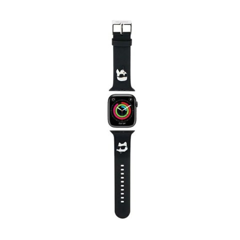 Karl Lagerfeld 3D Rubber Karl & Choupette Heads NFT - Pasek do Apple Watch 42/44/45/49 mm (czarny) Karl Lagerfeld 3D Rubber Karl & Choupette Heads NFT - Pasek do Apple Watch 42/44/45/49 mm (czarny)