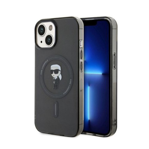 Karl Lagerfeld IML Ikonik MagSafe - Etui iPhone 15 (czarny) Karl Lagerfeld IML Ikonik MagSafe - Etui iPhone 15 (czarny)