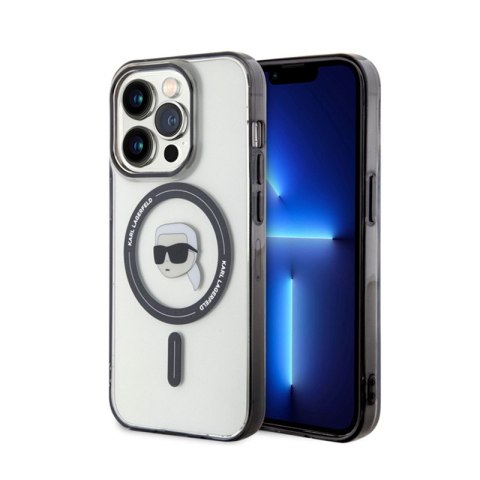 Karl Lagerfeld IML Karl Head MagSafe - Etui iPhone 15 Pro (przezroczysty) Karl Lagerfeld IML Karl Head MagSafe - Etui iPhone 15 Pro (przezroczysty)