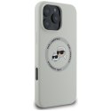 Karl Lagerfeld Silicone Double Heads And Circle MagSafe - Etui do iPhone 16 Pro (beżowy)