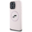 Karl Lagerfeld Silicone Double Heads And Circle MagSafe - Etui do iPhone 16 Pro (różowy)