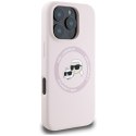 Karl Lagerfeld Silicone Double Heads And Circle MagSafe - Etui do iPhone 16 Pro (różowy)