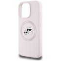 Karl Lagerfeld Silicone Double Heads And Circle MagSafe - Etui do iPhone 16 Pro (różowy)