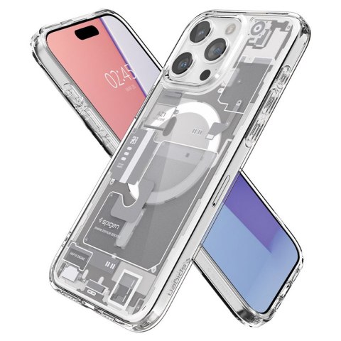 Spigen Ultra Hybrid Mag MagSafe - Etui do iPhone 15 Pro (Zero One White) Spigen Ultra Hybrid Mag MagSafe - Etui do iPhone 15 Pro (Zero One White)