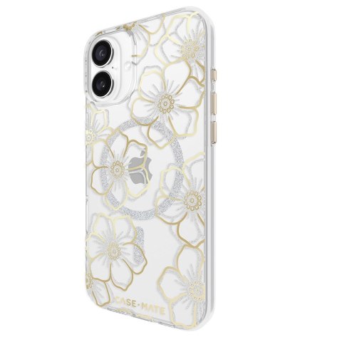 Case-Mate Floral Gems MagSafe - Etui iPhone 16 Plus (Gold) Case-Mate Floral Gems MagSafe - Etui iPhone 16 Plus (Gold)
