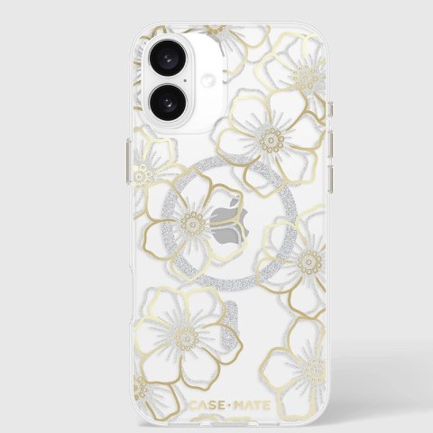 Case-Mate Floral Gems MagSafe - Etui iPhone 16 Plus (Gold) Case-Mate Floral Gems MagSafe - Etui iPhone 16 Plus (Gold)