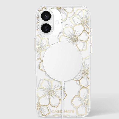 Case-Mate Floral Gems MagSafe - Etui iPhone 16 Plus (Gold) Case-Mate Floral Gems MagSafe - Etui iPhone 16 Plus (Gold)