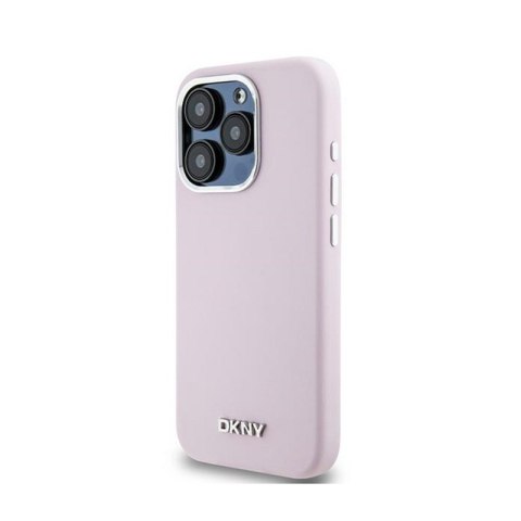 DKNY Liquid Silicone Small Metal Logo MagSafe - Etui iPhone 15 Pro (różowy) DKNY Liquid Silicone Small Metal Logo MagSafe - Etui iPhone 15 Pro (różowy)