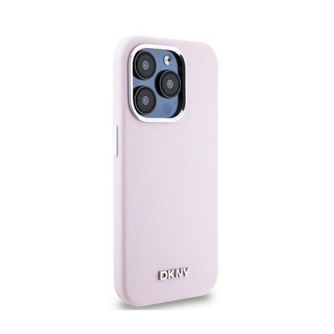 DKNY Liquid Silicone Small Metal Logo MagSafe - Etui iPhone 15 Pro (różowy) DKNY Liquid Silicone Small Metal Logo MagSafe - Etui iPhone 15 Pro (różowy)