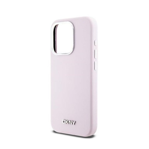DKNY Liquid Silicone Small Metal Logo MagSafe - Etui iPhone 15 Pro (różowy) DKNY Liquid Silicone Small Metal Logo MagSafe - Etui iPhone 15 Pro (różowy)