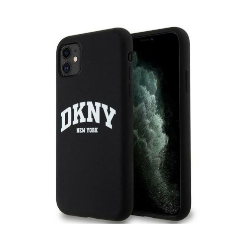 DKNY Liquid Silicone White Printed Logo MagSafe - Etui iPhone 11 (czarny) DKNY Liquid Silicone White Printed Logo MagSafe - Etui iPhone 11 (czarny)