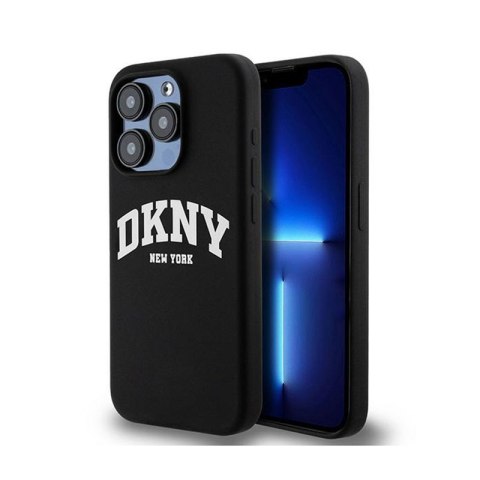 DKNY Liquid Silicone White Printed Logo MagSafe - Etui iPhone 13 Pro (czarny) DKNY Liquid Silicone White Printed Logo MagSafe - Etui iPhone 13 Pro (czarny)