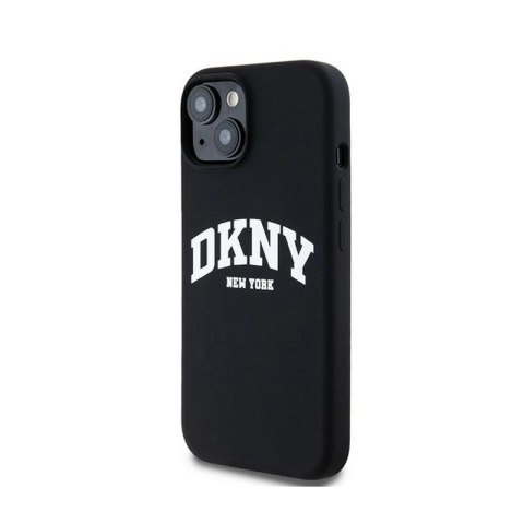 DKNY Liquid Silicone White Printed Logo MagSafe - Etui iPhone 15 Plus / 14 Plus (czarny) DKNY Liquid Silicone White Printed Logo MagSafe - Etui iPhone 15 Plus / 14 Plus (czarny)