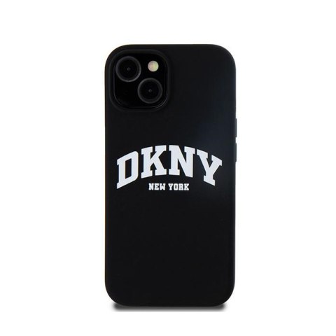 DKNY Liquid Silicone White Printed Logo MagSafe - Etui iPhone 15 Plus / 14 Plus (czarny) DKNY Liquid Silicone White Printed Logo MagSafe - Etui iPhone 15 Plus / 14 Plus (czarny)