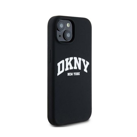 DKNY Liquid Silicone White Printed Logo MagSafe - Etui iPhone 15 Plus / 14 Plus (czarny) DKNY Liquid Silicone White Printed Logo MagSafe - Etui iPhone 15 Plus / 14 Plus (czarny)