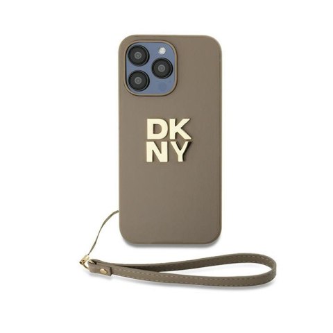 DKNY Wrist Strap Stock Logo - Etui iPhone 15 Pro (beżowy) DKNY Wrist Strap Stock Logo - Etui iPhone 15 Pro (beżowy)