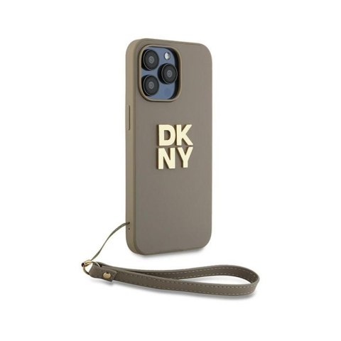 DKNY Wrist Strap Stock Logo - Etui iPhone 15 Pro (beżowy) DKNY Wrist Strap Stock Logo - Etui iPhone 15 Pro (beżowy)