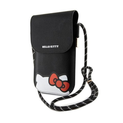Hello Kitty Leather Hiding Kitty Cord - Torebka crossbody na telefon (czarny) Hello Kitty Leather Hiding Kitty Cord - Torebka crossbody na telefon (czarny)