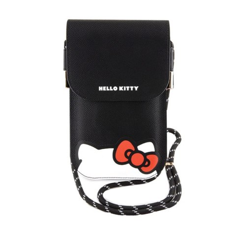 Hello Kitty Leather Hiding Kitty Cord - Torebka crossbody na telefon (czarny) Hello Kitty Leather Hiding Kitty Cord - Torebka crossbody na telefon (czarny)