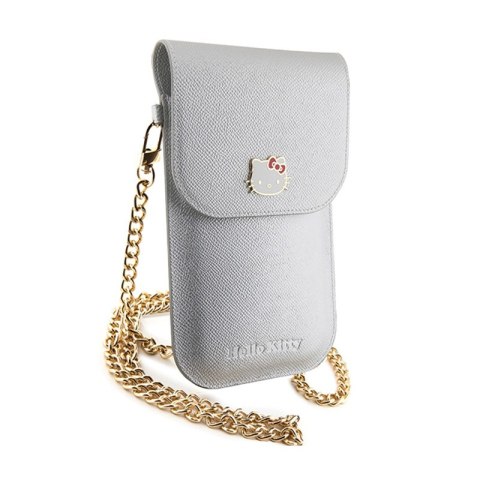 Hello Kitty Leather Metal Logo Chain - Torebka crossbody na telefon (srebrny) Hello Kitty Leather Metal Logo Chain - Torebka crossbody na telefon (srebrny)