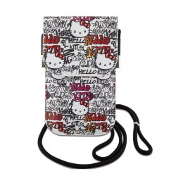 Hello Kitty Leather Tags Graffiti Cord - Torebka crossbody na telefon (beżowy)