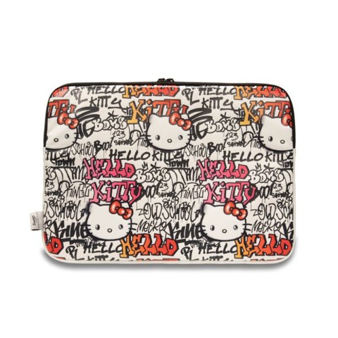 Hello Kitty Zip PU Tags Graffiti Sleeve - Etui na notebooka 13" / 14" (beżowy) Hello Kitty Zip PU Tags Graffiti Sleeve - Etui na notebooka 13" / 14" (beżowy)