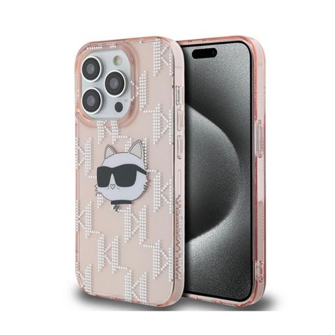 Karl Lagerfeld IML Choupette Head & Monogram - Etui iPhone 13 Pro Max (różowy) Karl Lagerfeld IML Choupette Head & Monogram - Etui iPhone 13 Pro Max (różowy)