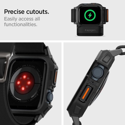 Spigen Lite Fit "Pro" - Etui z paskiem do Apple Watch 4/5/6/7/8/9/SE 44/45 mm (Matte Black) Spigen Lite Fit "Pro" - Etui z paskiem do Apple Watch 4/5/6/7/8/9/SE 44/45 mm (Matte Black)