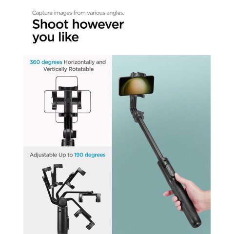 Spigen S560W Bluetooth Selfie Stick Tripod - Statyw na smartfon / uchwyt selfie stick (Czarny) Spigen S560W Bluetooth Selfie Stick Tripod - Statyw na smartfon / uchwyt selfie stick (Czarny)