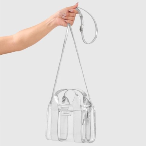Case-Mate Micro Tote Bag - Wodoodporna torba na ramię (Silver Chrome/Clear) Case-Mate Micro Tote Bag - Wodoodporna torba na ramię (Silver Chrome/Clear)