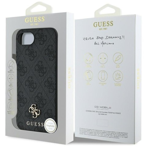 Guess 4G Small 4G and Classic MagSafe - Etui do iPhone 16e (czarny) Guess 4G Small 4G and Classic MagSafe - Etui do iPhone 16e (czarny)