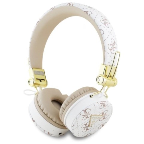 Guess 4G Triangle Round Shape - Bezprzewodowe słuchawki nauszne Bluetooth ENC (biały) Guess 4G Triangle Round Shape - Bezprzewodowe słuchawki nauszne Bluetooth ENC (biały)