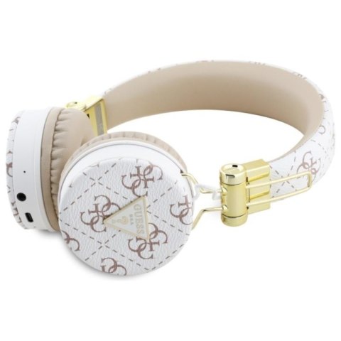 Guess 4G Triangle Round Shape - Bezprzewodowe słuchawki nauszne Bluetooth ENC (biały) Guess 4G Triangle Round Shape - Bezprzewodowe słuchawki nauszne Bluetooth ENC (biały)