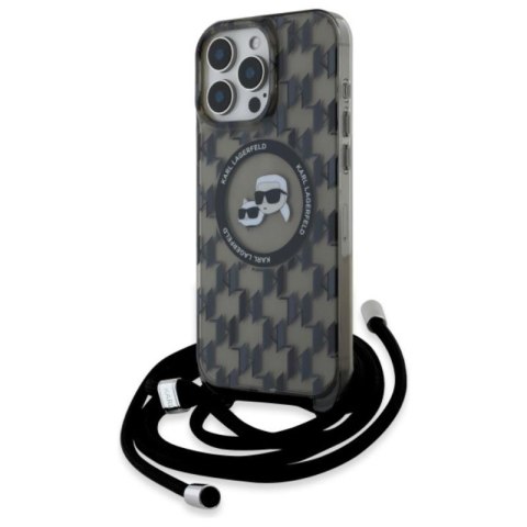 Karl Lagerfeld IML Crossbody Monogram Karl & Choupette Head MagSafe - Etui iPhone 16 Pro Max (czarny) Karl Lagerfeld IML Crossbody Monogram Karl & Choupette Head MagSafe - Etui iPhone 16 Pro Max (czarny)