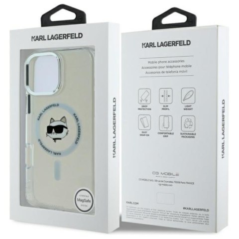 Karl Lagerfeld IML Metal Choupette Head MagSafe - Etui iPhone 16 Pro Max (biały) Karl Lagerfeld IML Metal Choupette Head MagSafe - Etui iPhone 16 Pro Max (biały)