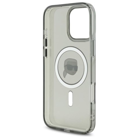 Karl Lagerfeld IML Metal Karl Head MagSafe - Etui iPhone 16 Pro (czarny) Karl Lagerfeld IML Metal Karl Head MagSafe - Etui iPhone 16 Pro (czarny)