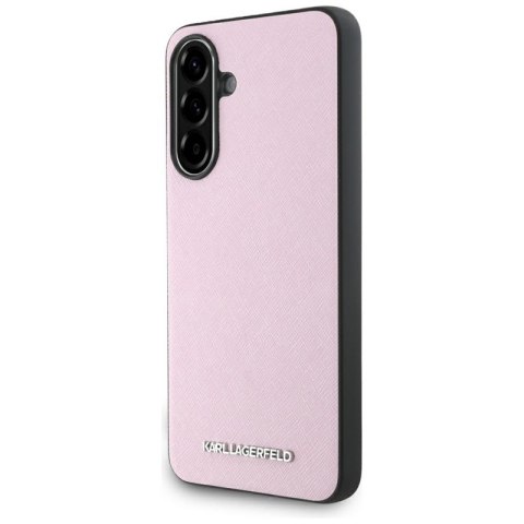 Karl Lagerfeld Saffiano Metal Logo - Etui do Samsung Galaxy A56 5G (różowy) Karl Lagerfeld Saffiano Metal Logo - Etui do Samsung Galaxy A56 5G (różowy)