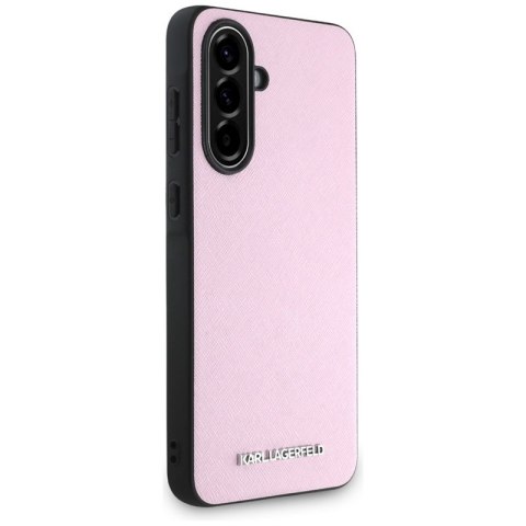 Karl Lagerfeld Saffiano Metal Logo - Etui do Samsung Galaxy A56 5G (różowy) Karl Lagerfeld Saffiano Metal Logo - Etui do Samsung Galaxy A56 5G (różowy)