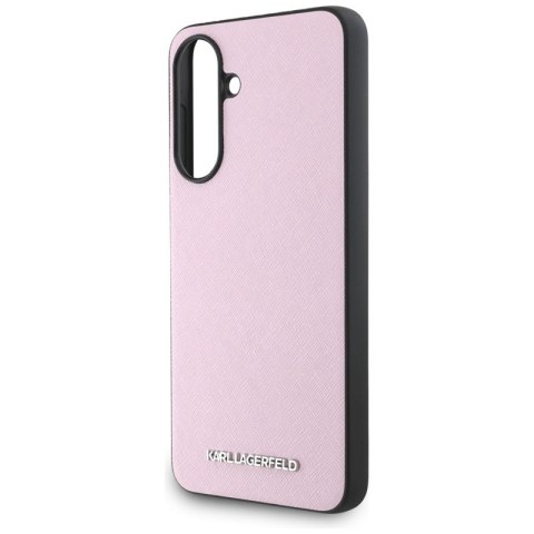 Karl Lagerfeld Saffiano Metal Logo - Etui do Samsung Galaxy A56 5G (różowy) Karl Lagerfeld Saffiano Metal Logo - Etui do Samsung Galaxy A56 5G (różowy)