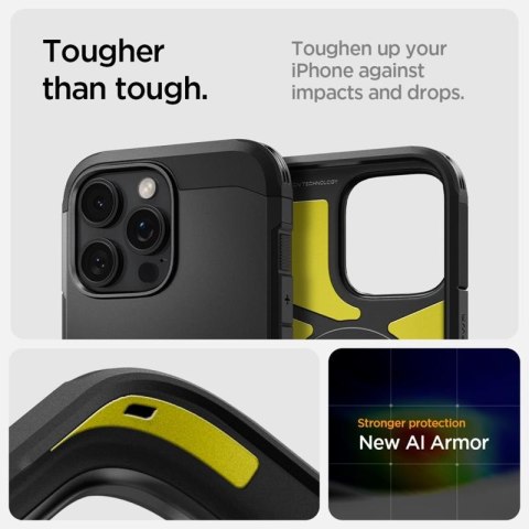 Spigen Tough Armor T Mag MagSafe - Etui do iPhone 16 Pro (Czarny) Spigen Tough Armor T Mag MagSafe - Etui do iPhone 16 Pro (Czarny)