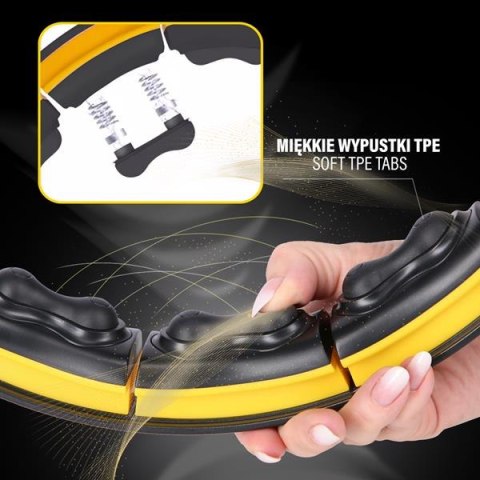 ZESTAW HULA HOP MAGNETYCZNY BLACK/YELLOW HHM21 Z LICZNIKIEM HMS + PAS WYSZCZUPLAJĄCY BR1313 ZESTAW HULA HOP MAGNETYCZNY BLACK/YELLOW HHM21 Z LICZNIKIEM HMS + PAS WYSZCZUPLAJĄCY BR1313