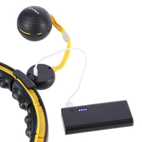 ZESTAW HULA HOP MAGNETYCZNY BLACK/YELLOW HHM21 Z LICZNIKIEM HMS + PAS WYSZCZUPLAJĄCY BR1313 ZESTAW HULA HOP MAGNETYCZNY BLACK/YELLOW HHM21 Z LICZNIKIEM HMS + PAS WYSZCZUPLAJĄCY BR1313