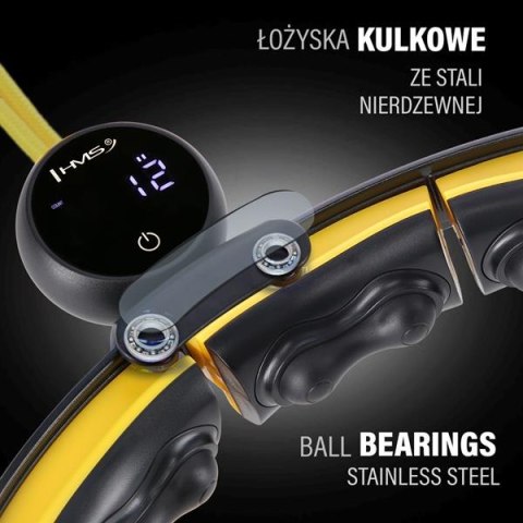 ZESTAW HULA HOP MAGNETYCZNY BLACK/YELLOW HHM21 Z LICZNIKIEM HMS + PAS WYSZCZUPLAJĄCY BR1313 ZESTAW HULA HOP MAGNETYCZNY BLACK/YELLOW HHM21 Z LICZNIKIEM HMS + PAS WYSZCZUPLAJĄCY BR1313