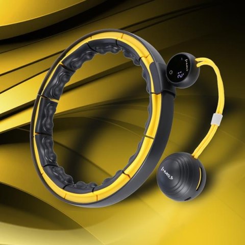 ZESTAW HULA HOP MAGNETYCZNY BLACK/YELLOW HHM21 Z LICZNIKIEM HMS + PAS WYSZCZUPLAJĄCY BR1313 ZESTAW HULA HOP MAGNETYCZNY BLACK/YELLOW HHM21 Z LICZNIKIEM HMS + PAS WYSZCZUPLAJĄCY BR1313