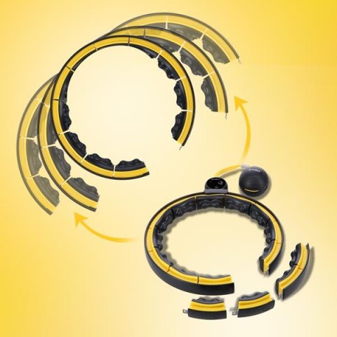 ZESTAW HULA HOP MAGNETYCZNY BLACK/YELLOW HHM21 Z LICZNIKIEM HMS + PAS WYSZCZUPLAJĄCY BR1313 ZESTAW HULA HOP MAGNETYCZNY BLACK/YELLOW HHM21 Z LICZNIKIEM HMS + PAS WYSZCZUPLAJĄCY BR1313