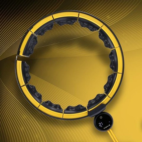 ZESTAW HULA HOP MAGNETYCZNY BLACK/YELLOW HHM21 Z LICZNIKIEM HMS + PAS WYSZCZUPLAJĄCY BR1313 ZESTAW HULA HOP MAGNETYCZNY BLACK/YELLOW HHM21 Z LICZNIKIEM HMS + PAS WYSZCZUPLAJĄCY BR1313