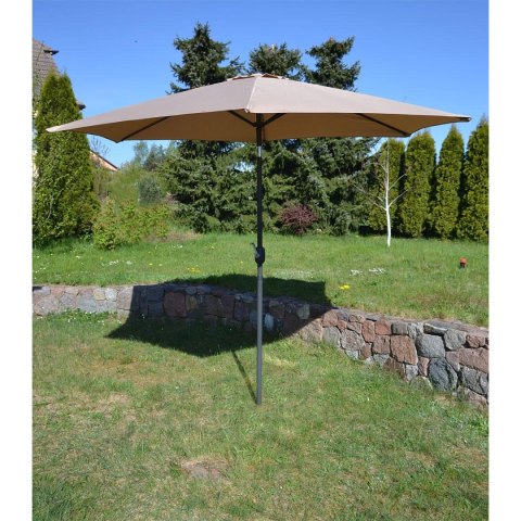 PARASOL OGRODOWY 300CM SKŁADANY BEŻOWY PARASOL OGRODOWY 300CM SKŁADANY BEŻOWY